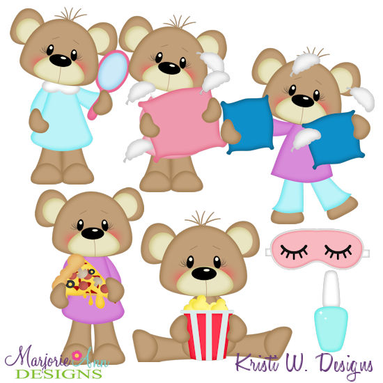Slumber Party Exclusive SVG Cutting Files + Clipart - Click Image to Close